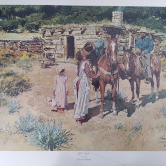 Off to Pueblo - Signed & Numbered Limited Edition Print by Loren‎ Fry  17" x 25" - Picture 1 of 7